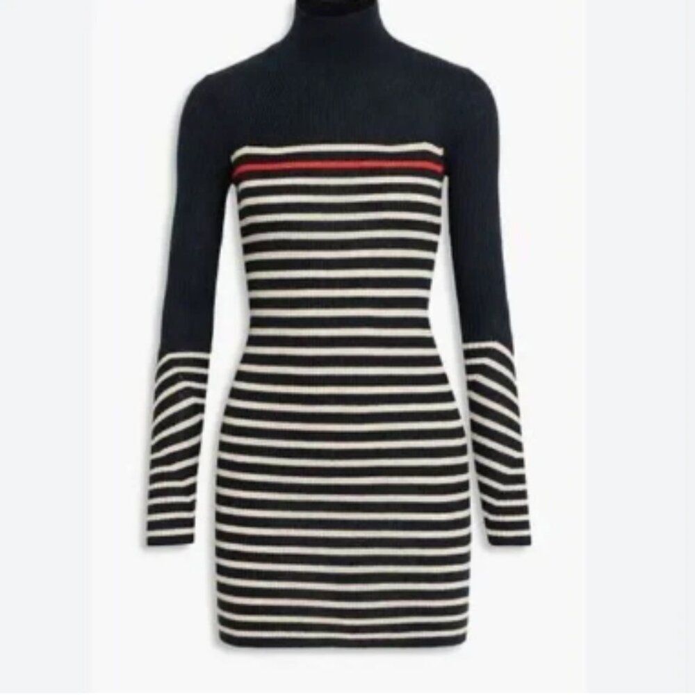 NEW rag & bone Kate Stripe Turtleneck Cashmere Sweater Dress